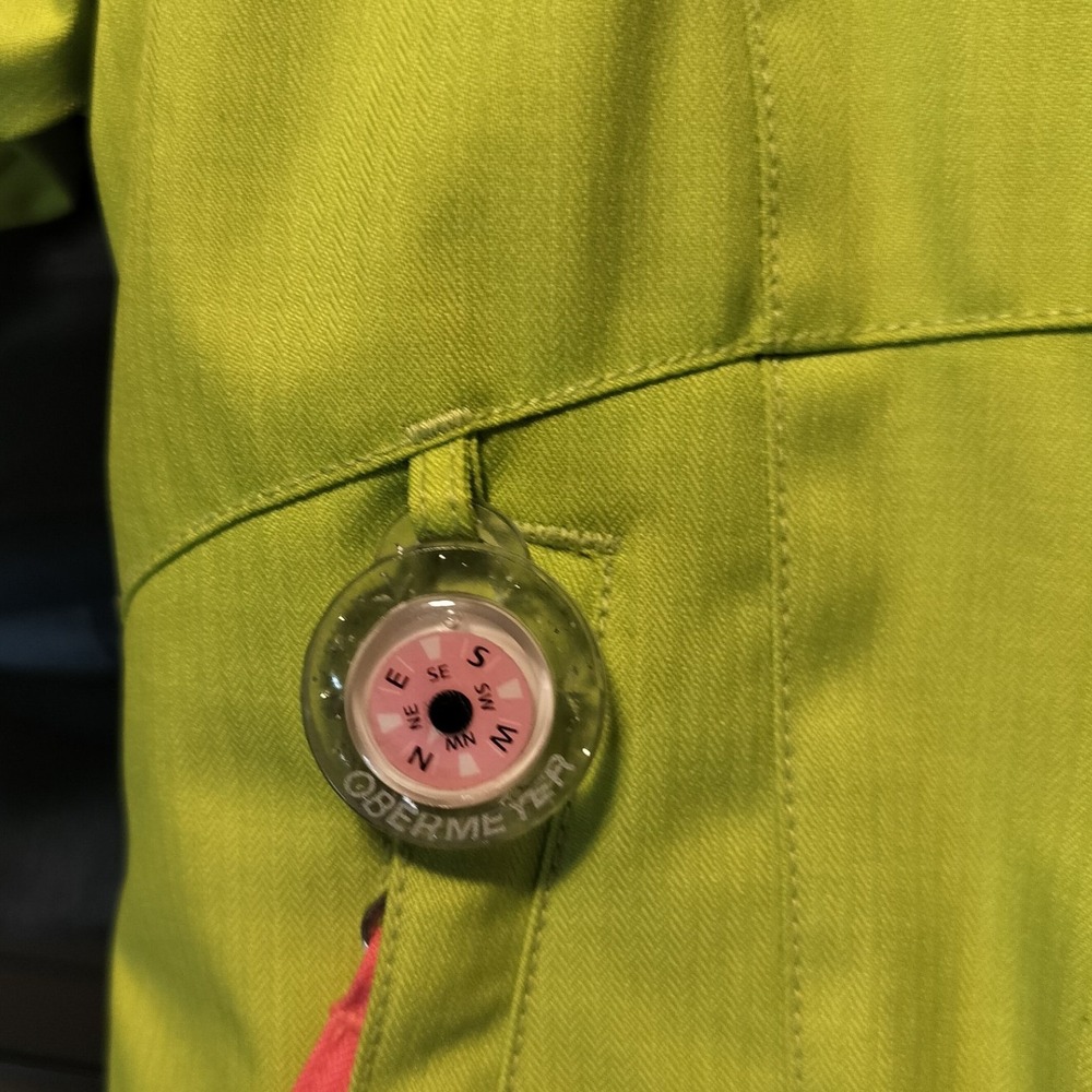 Obermeyer Kids Ski Snowboard Jacket Neon Green Pink Blue Size 2 I Grow System - Picture 3 of 9